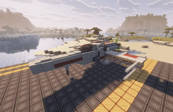 X-Wing Starfighter Build Minecraft schematic