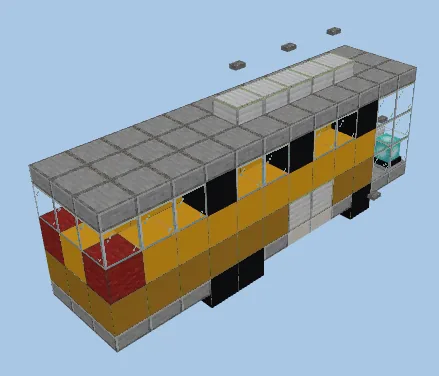 Yellow Minecraft Bus 6x4 Transport Minecraft schematic