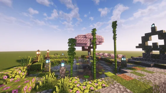 Zen Garden Oasis Minecraft schematic