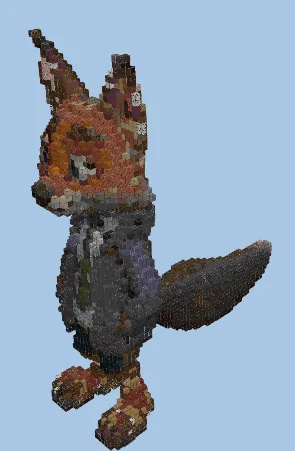 Zootopia Nick Wilde Fox Statue Minecraft schematic