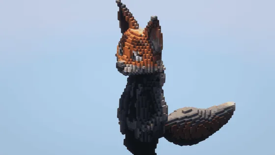 Zootopia Nick Wilde Fox Statue Minecraft schematic
